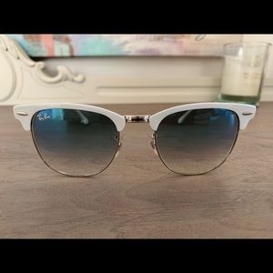 Ray Ban Clubmaster Metal White Frame RB3716 90883F 51-21.